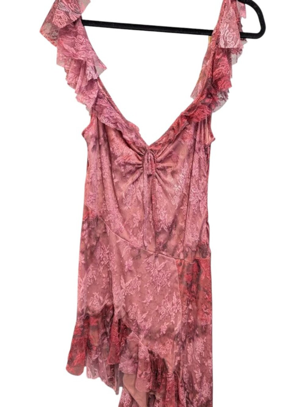 Urban Outfitters Hyacinth Lace Spliced Midi Dress Pink | Size XL - Picture 2 of 5
